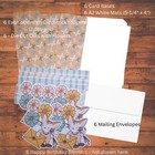 Cat Birthday Card Kit  Diy Paper Crafting  Set Of 6  a2  With Envelopes