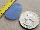 Pure Near Flawless Beach Sea Glass Surf Tumbled Cornflower Blue Letter Rare V1