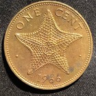 1966 Bahamas 1 Cent Nickel Brass Coin - Xf  extra Fine  Condition