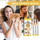 3pcs Safe Scorch Marker For Diy Projects Easy Use Safe Wood Burning Marker Pen