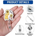 Pooh Bear Badge Reel  Cute Id Name Badge Clip For Nurse Teacher Doctor