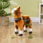 Qaba Ride On Horse  Walking Horse Toy Kids Plush Riding Pony Neighing W  Wheels