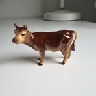 Hagen Renaker Brown Cow Figurine Jersey Cattle Bull Horns Solid Porcelain 2 5 