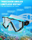 Kit Snorkel Adultos M  scara 3 Ventanas Dry Top Antivaho Antifugas Buceo