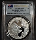 2020-p Australia The Endeavour 1 Oz Silver Coin Pcgs Pr70 First Strike Box   Coa