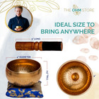 Tibetan Singing Bowl Set By      Hand Hammered Lingam Meditation Sound Bowl     Yoga