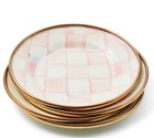 Mackenzie Childs Rosy Check 5    Wide Appetizer Plate