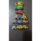 Vintage Wooden Toy Car Set - 9 Colorful Vehicles - Kids Playtime Fun 
