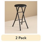 Mainstays Folding Vinyl Padded Counter Stool  Black Freeships 