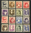 Travelstamps  Czechoslovakia Stamps 1945 War Heroes Sg  427-442 Mint Mnh Og