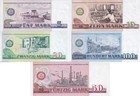 Germany 5 10 20 50 100 Mark Ddr 1971-1975 P 27b 28b 29a 30b 31a Unc Set 5 Pcs