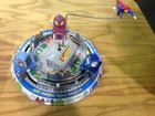 Superman Schylling  Wind Up Tin Toy Streamline Train Superman Express   Mib