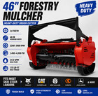46in Forestry Mulcher Heavy Duty Brush Mower Fits Bobcat Skid Steer Loader