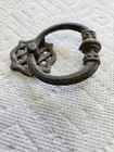 Vintage Cast Metal Brass  Door Handle Knocker W backplate Antique Style 2 5 8 