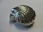 Large Sterling Silver Sea Shell Style Pill Box 925 Silver 1 3 4 Long 3 4 High