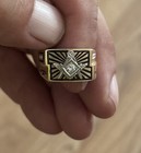 14 K Masonic Mason Ring 6 57 G
