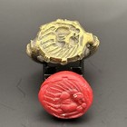 Very Rare Ancient Roman Ring Bronze Engraved Beast Authentic  Antique Size 9