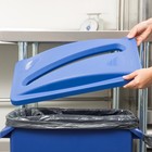 Rubbermaid Slim Jim Blue Recycling Lid With Paper Slot Container Waste Sorting
