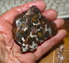 150 Gm Sericho Pallasite Meteorite End Piece Kenya Olivine Prof  Polished Jal