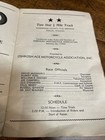 Vtg 1952 Oshkosh Wisconsin Dirt Track Motorcycle Race Program Harley Davidson