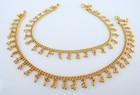 Anklet Bracelet 22k Gold Plated Payal Set Bollywood Fashion Indian Jewelry  At1
