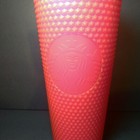 Starbucks Hot Pink Soft Touch Studded Tumbler Venti 24oz Cold Cup 2023