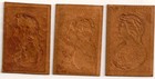 Vintage Tobacco Leather Women Portrait Cards  3 Different Circa 1910 s   Rare   