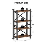 Desktop Bookshelf 4-tier Stackable Narrow Bookcase Adjustable Industrial