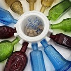 12 Vintage Wheaton Mini Bottles With Corks In Original Styrofoam 
