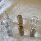 Lot Of 10 Vtg Glass Bottle Stoppers Decanter Perfume Mary Chess Bishop Crystal