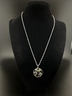 Multi Tourmaline White Zircon Rhodium Over Sterling 925    tree Of Life    Necklace