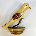 Anthropologie Deco Bird Nest Wall Decor Hand Carved Wood Handpainted 6x5 5in Vtg