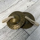 Vintage Solid Brass Finger Cymbals Belly Dancing Zills Set Of 2