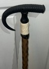 Vintage Rigi-kulm Swiss Alps Cane Horned Walking Stick 33 5    Nice Rare