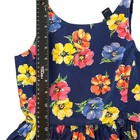 Polo Ralph Lauren Girls Size 8 Blue Floral Knee Length Dress Summer Spring