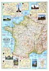 1971-6 June Traveler s Map Of France - National Geographic Map Poster Euc - A3 