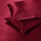 Aimay 3 Piece Satin Duvet Cover Set Bedding Sets King Burgundy 1800 Series Lu   