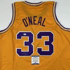 Autographed signed Shaquille Shaq O neal Lsu Yellow Jersey Beckett Bas Coa