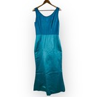 Vintage Maxi Dress Heritage Sateen Blue Sleeveless Women   s Size Small
