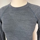 Tracksmith Womens Brighton Merino Wool Training Base Layer Size S Gray 145 Gsm