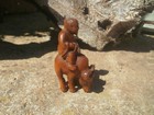 1a   Hand Carved Wood Netsuke Old Man Riding On Ox Collectable Boxwood Figure