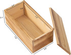 Wooden Storage Box With Slide Lid  Vintage Wood Storage Box 7 8   X 3 9   X 3 1 