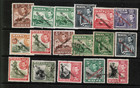 Malta  Kgvi 1948  Sc 191-3a  200-2  208-16  220-2 10s   Mint Lh h   Used  Scv 58