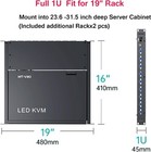 Mt-viki 15 6  Lcd Kvm Switch Console 8 Port Vga  1u Rackmount 23 6-31 5  Deepth