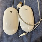 Two  2  Apple Mighty Mouse Wired Usb Optical Mouse White - A1152