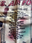 Vintage Wwii Satin Souvenir Pillowcase    sweetheart  Us Air Force  Rare 