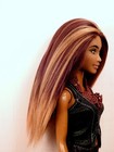 Barbie Doll Wig Size 4 Silky Viscose Ooak Custom Warm Brown Copper  187