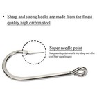 Stainless Steel Fishing Hooks Long Shank Hooks Extra Strong For Saltwater Fre   