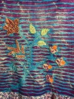 Rising International Cotton Tye Dye Distressed Boho Floral Skirt Nepal Sz L