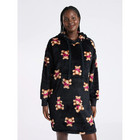 Oversized Teddy Bear Hooded Plush Fuzzy Fleece Sherpa Long Soft Pocket Lounger M